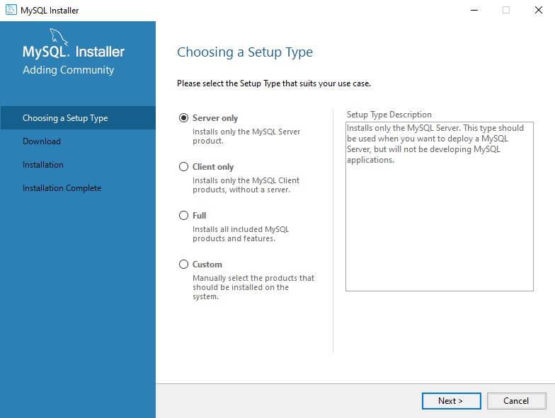 Setup Type সিলেকশন — Full বা Custom বেছে নেওয়া
